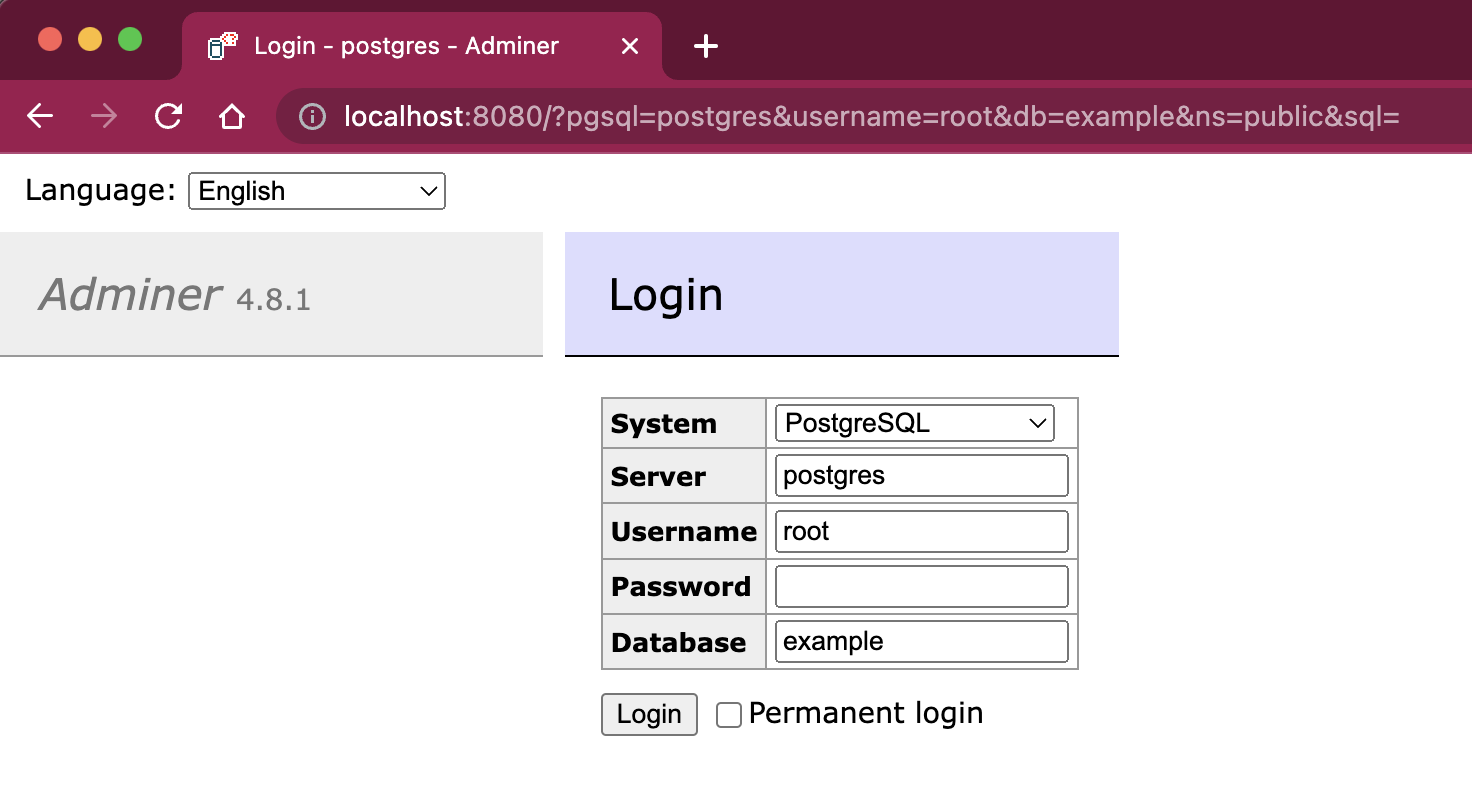 adminer-login