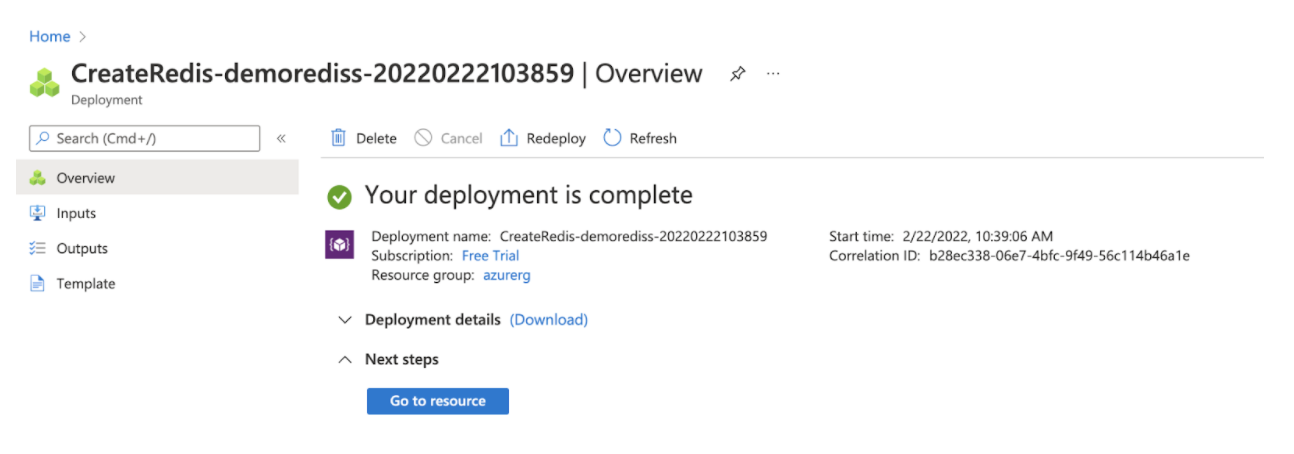 Deploying your Redis Instance