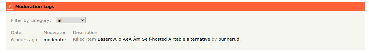 Moderation Logs