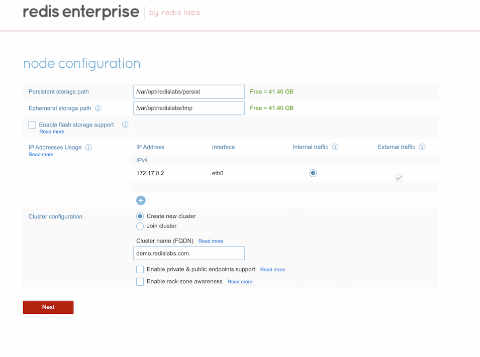 Redis Enterprise Setup
