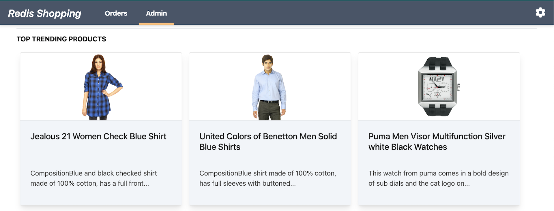 E-commerce App Frontend - Admin Page